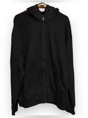 Footlocker Black Zip-Up Bomber Hoodie Jacket SZ XL